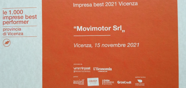 MOVIMOTOR IS COMPANY BEST 2021 VICENZA